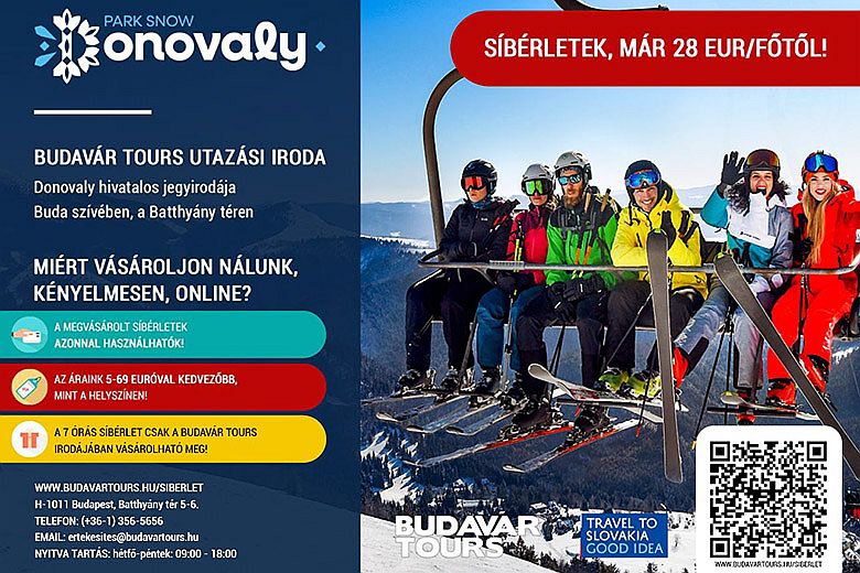 Kedvezményes síbérlet ajánló Donovalyba a Budavár Tours-tól